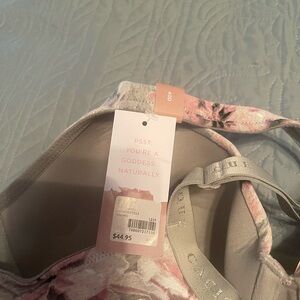 Cacique Pink and Gray Floral Bra